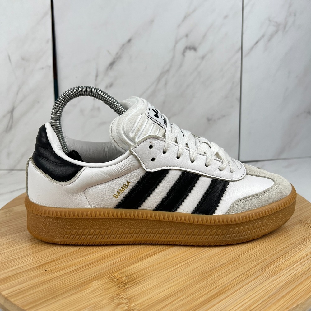 Adidas Samba XLG Boys Size 5 [Womens 6.5] White Black Gum Sneakers Shoes IE1377